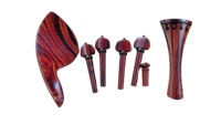 Customized Available High Grade Violin Parts Accessories Set with Pegs Tailpiece and Chin Rest