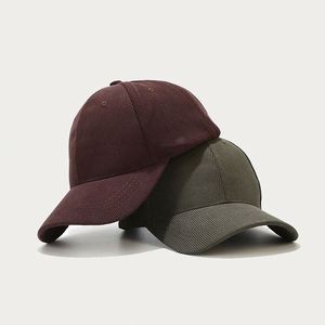 Cappello da sole con visiera curva in velluto a coste, semplice e leggero, per primavera e autunno, personalizzabile, ideale per baseball e viaggi - Product Image 2