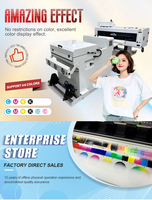 Imprimante DTF haute vitesse 60 cm avec système de circulation d'encre CMYK et blanche, imprimante de transfert DTF rouleau à rouleau avec machine à secouer la poudre