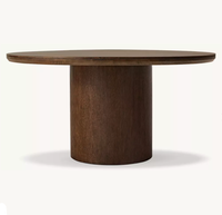 Table à manger RH Padua en chêne américain, style moderne minimaliste, pour usage domestique et hôtelier, 6 places, mobilier de maison