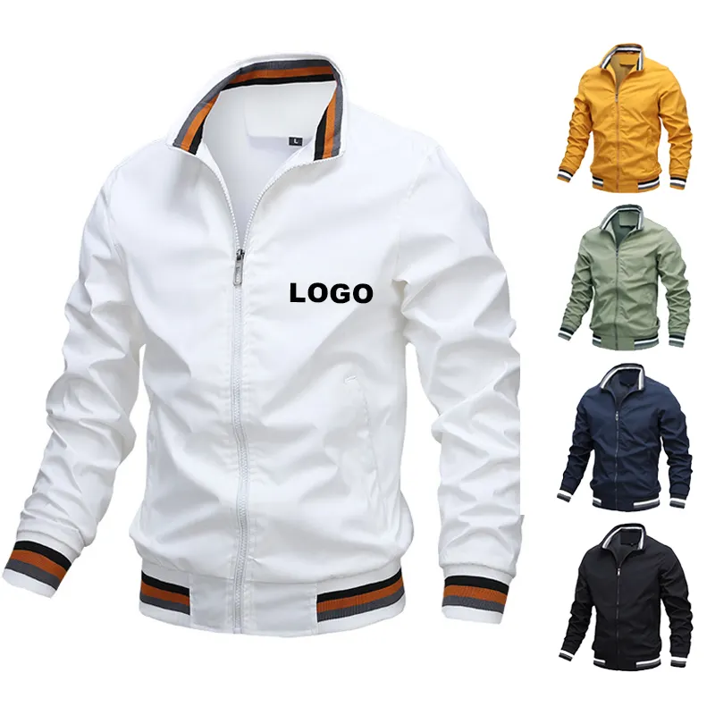Plus size men's jackets & coats zip up fashion casual outdoor sports jackets streetwear oem custom logo men jackets for men 2022