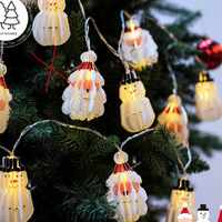 Lanterne en origami personnalisée QF, 7 cm, papier artisanal, Père Noël, LED, décoration de festival d'intérieur, pendentif, décoration suspendue de Père Noël
