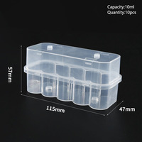Boîte de rangement pour flacons en plastique transparent à usage médical, petite boîte pour flacons Cillin, vente chaude