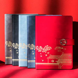 Carnet de notes personnalisé A5 en cuir PU gaufré, coffret cadeau pour le Nouvel An chinois, souvenirs d'entreprise, Musée du Palais - Product Image 4