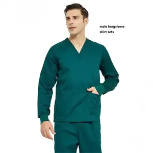 ملابس طبية عالية الجودة بأسعار الجملة، زي مستشفى من القطن 190 جرام، ملابس طبية للرجال والنساء، أطقم موحدة للجنسين - Product Image 2