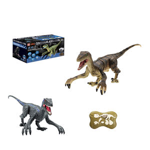 Jouet dinosaures à monter soi-même, 30 minutes de distance, <span class=keywords><strong>velociraptor</strong></span>, en plastique, télécommandé, avec lumière et son, nouveauté - Product Image 2