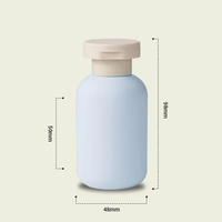 Bouteille cosmétique portable en HDPE mat avec bouchon à clapet, 100 ml, rose, bleu, vert, service d'autocollants personnalisés, vente en gros