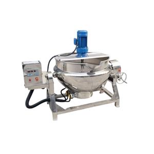 Marmite de cuisson professionnelle à agitation et chauffage électrique, type chaudière à double enveloppe, pour confiture de fruits, tomates, snacks aux cacahuètes et préparations sucrées - Product Image 1