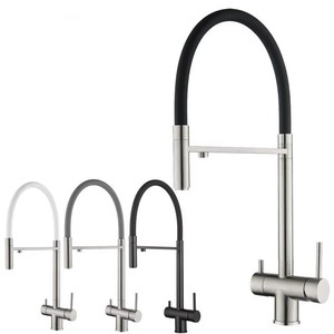Schwarz herausziehen Wasserhahn Küchen spüle Wasserhahn 2 Funktionen Sprayer Touch Steel Modern Contemporary Ceramic Hotel - Product Image 1