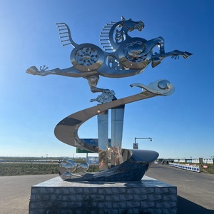 Miroir sculpté sur mesure <span class=keywords><strong>Ma</strong></span> Ta Fei <span class=keywords><strong>Yan</strong></span>, grand format, forgé à la main pour la décoration des parcs et des places - Product Image 3