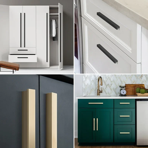 Tiradores Minimalistas Largos para Puertas de Armario 40-500mm, Dorado/Plateado Cepillado, Tiradores en T de Aluminio para Armarios y Cajones, Herrajes para Muebles - Product Image 5