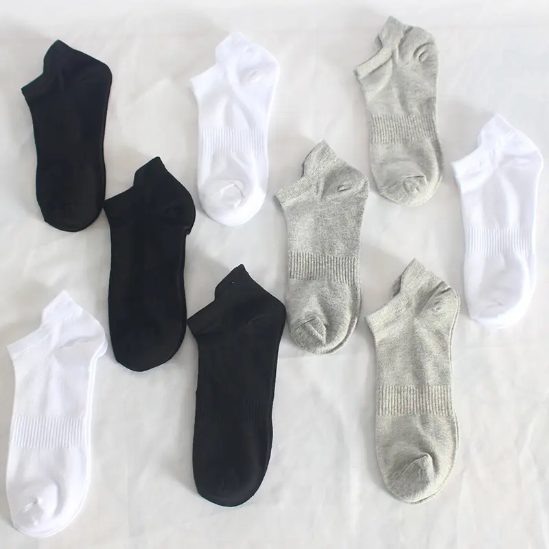KTS-01 China Factory Wholesale Breathable Mesh Boat Socks Running Thin Polyester Cotton Custom Logo Men's Women's Ankle Socks