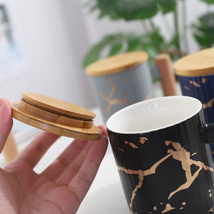 Personalizzata in ceramica <span class=keywords><strong>tazza</strong></span> di commercio all'ingrosso su misura porcellana <span class=keywords><strong>tazza</strong></span> di tè con manico in legno e Infusore tè in ceramica <span class=keywords><strong>tazza</strong></span> di caffè con coperchio - Product Image 5