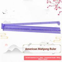 Règle de Mahjong 18 pouces américaine 2-en-1 en PS durable et résistant à l'usure