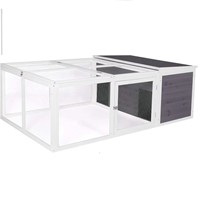Grande cage mobile en bois pour lapins et poulets, abri extérieur pour oiseaux, niche pour chats, maisonnette portable pour animaux de compagnie, résistante au vent, respirante et imperméable