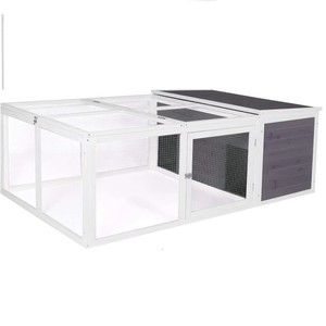 Jaula Móvil Grande y Económica de Madera para Conejos, <span class=keywords><strong>Gallinero</strong></span>, Casa para Pájaros, <span class=keywords><strong>Caseta</strong></span> para Gatos, Portátil, Resistente al Viento, Transpirable e Impermeable - Product Image 1