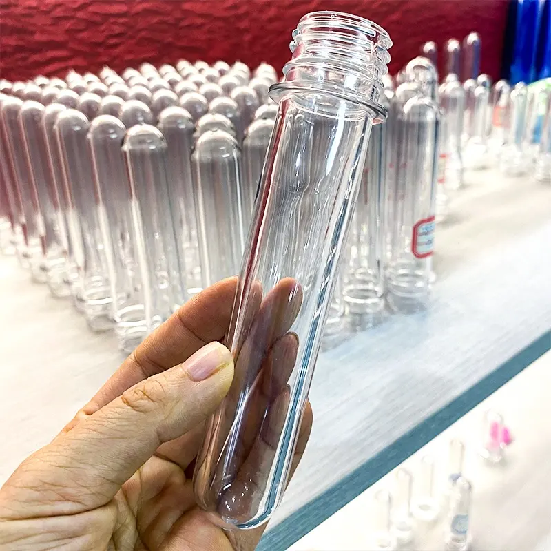 Custom plastic pet preformas manufacturer plastic transparent 28mm pco 1810 1881 hot fill tube water bottle pet preform