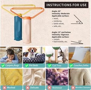 Lot de 4 outils réutilisables pour enlever les poils d'animaux, outil pour enlever les poils de chat et de chien pour canapé - Product Image 4