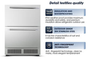 American home bar réfrigérateur eau boissons aux fruits refroidissement haut de gamme <span class=keywords><strong>tactile</strong></span> contrôle numérique 24 intégré bar réfrigérateur - Product Image 2