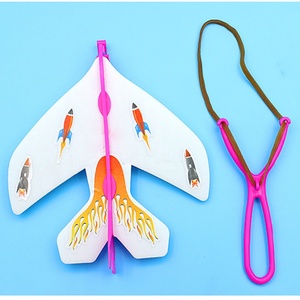Catapulta Luminosa LED de Plástico de Alta Calidad para Exteriores, con Luz Azul, Banda Elástica de Goma, Juguete Volador para Niños, Regalo - Product Image 6