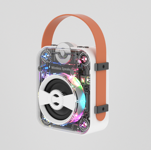 Ls12 Trong Suốt Mecha RGB Pickup Nhịp Điệu Ánh Sáng Trò Chơi Xách Tay Màu Xanh Răng Mini Loa Cắm Trại Âm Bass Nặng Đảng Âm Nhạc Hộp - Product Image 2