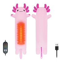 Coussin chauffant USB en peluche en gros, motif animal mignon, cadeau d'hiver chaud, 5 niveaux de chaleur, minuterie, CE RoHS, logo personnalisé, OEM ODM