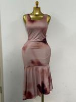 Robe longue maxi élégante et décontractée pour femme, imprimé floral, collection printemps-été 2024, vente en gros personnalisée, style tendance