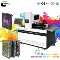 Imprimante automatique haute vitesse Chicai pour bords de livres avec tête d'impression HP, sans fabrication de plaques, machine jet d'encre CMYK 40m/min