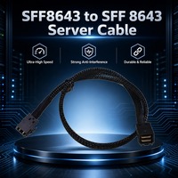 Cable de Servidor de Transmisión de Alta Velocidad SFF-8643 a SFF-8643 Mini SAS HD, Ancho de Banda Total de 48 Gbps, Tarjeta RAID, Matriz de Discos Duros