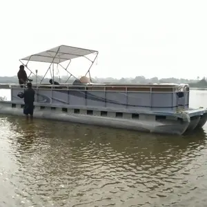 山根游艇9米30英尺铝浮桥船比米尼顶部更换/铝浮动驳船待售