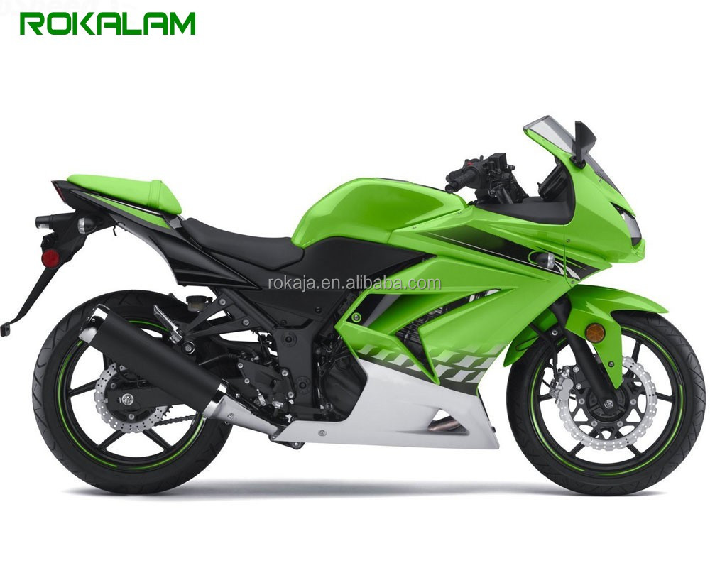 Kawasaki Ninja 250R Fairing Kit - Green & White Bodywork