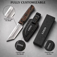 Couteau à lame fixe Fanstoon EDC, acier 5Cr13, manche G10, étui Kydex, couteau de survie en plein air, couteau de camping, cadeau pour homme, OEM
