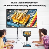 Echtes Foto AD407 Pro 7 Zoll 270X 4K Digitalmikroskop mit verbessertem 12,5 Zoll Metallständer LED-Beleuchtung Professionell für PCB/SMD