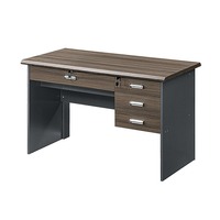 Bureau de travail individuel moderne et minimaliste de 1,2 mètre pour ordinateurs, avec tiroirs et panneau verrouillable, style bureau