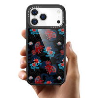 Coque de téléphone en verre A9 Guochao Kirin porte-bonheur pour iPhone 17, design chinoiserie, motif nuage et pivoine porte-bonheur, antichoc