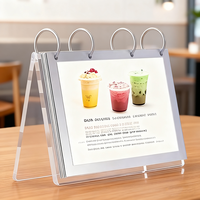 Porte-menu de table en V moderne et personnalisé, multi-pages, pour carte de présentation, en acrylique recyclable, support de signalisation pour restaurant et café