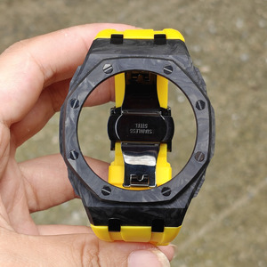 Popular Xinying Premium - Caja de Reloj de Repuesto de Fibra de Carbono Multicolor de 44 mm, Correa de Silicona de Goma con Logotipo Personalizado, Kit de Modificación - Product Image 1