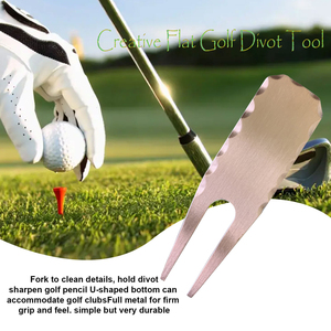 En gros, Outil de réparation de divots de golf en métal plat, Outils de réparation de divots de golf, Coffret cadeau de golf - Product Image 5