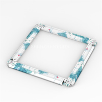 Porte-Carreaux Mahjong Style Chinois Portable Personnalisé Table Acrylique 2 en 1 Rack et Poussoir Combo