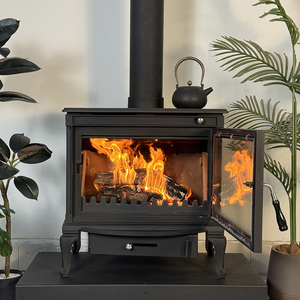 Stufa in Ghisa di Alta Qualità per Interni, Stufa <span class=keywords><strong>a</strong></span> <span class=keywords><strong>Legna</strong></span> Autoportante Nera, Caminetto di Lusso - Product Image 4