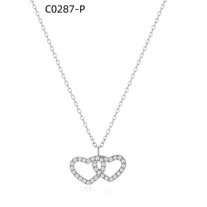 สร้อยคอแฟชั่นประดับเซอร์โคเนีย C0287 สำหรับผู้หญิง เครื่องประดับคุณภาพสูง - Product Image 1