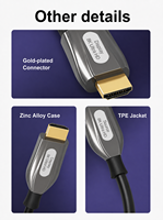 Câble HDMI optique actif longue distance, fibre optique HDMI 2.1 8K 60Hz pour salle de conférence, signalisation numérique