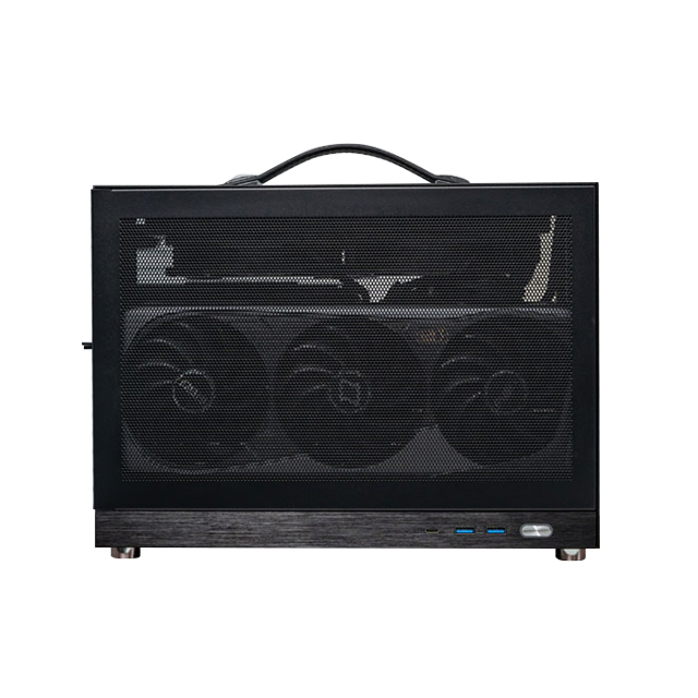 Aluminum Case12.4L Portable ITX Computer Case Support 240 Water-cooling Support SFX/SFX-L PSU, OEM/ODM USB3.0 Type-c