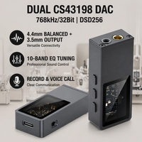Nouveau Convertisseur Audio Numérique de Poche CT198 Pro Mini C Amplificateur Casque 768kHz/32Bit Égaliseur 10 Bandes Enregistrement en Sortie Vente en Gros Usine OEM