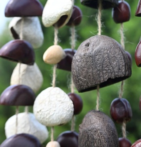 Campana de Viento Artesanal de Conchas Naturales, Campana de Yoga para Sanación Sonora, Alivio del Estrés, Adorno Colgante, Decoración para Jardín y Hogar, Regalo - Product Image 5
