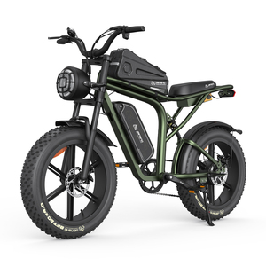 Vélos électriques de montagne avec batterie amovible 48V17AH, cadre en acier haute teneur en carbone de 20 pouces avec sac de rangement pour la conduite tout-terrain sur terrains variés - Product Image 2