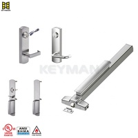 Porte d'évacuation d'urgence double ANSI KEYMAN avec barre de poussée verrouillable à deux points coupe-feu pour dispositif de sortie de panique à tige verticale