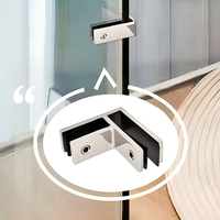 Acier inoxydable 90 °   Connecteur d'angle en verre, pince verre-à-verre pour balustrade en verre sans cadre, quincaillerie de balustrade supérieure