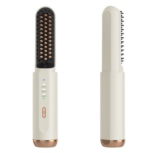 Cepillo Alisador de Cabello Inalámbrico Portátil, Recargable por USB, con Iones Negativos, Mini, Sin Cable, para Viajes - Product Image 1