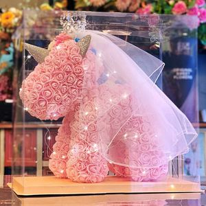 Immortal Flower Handmade Heart Shape <strong>Gift</strong> Box <strong>for</strong> Father'<strong>s</strong> <strong>Day</strong>-Long Lasting 3-5 Years Romantic Surprise Artificial Flowers - Product Image 1